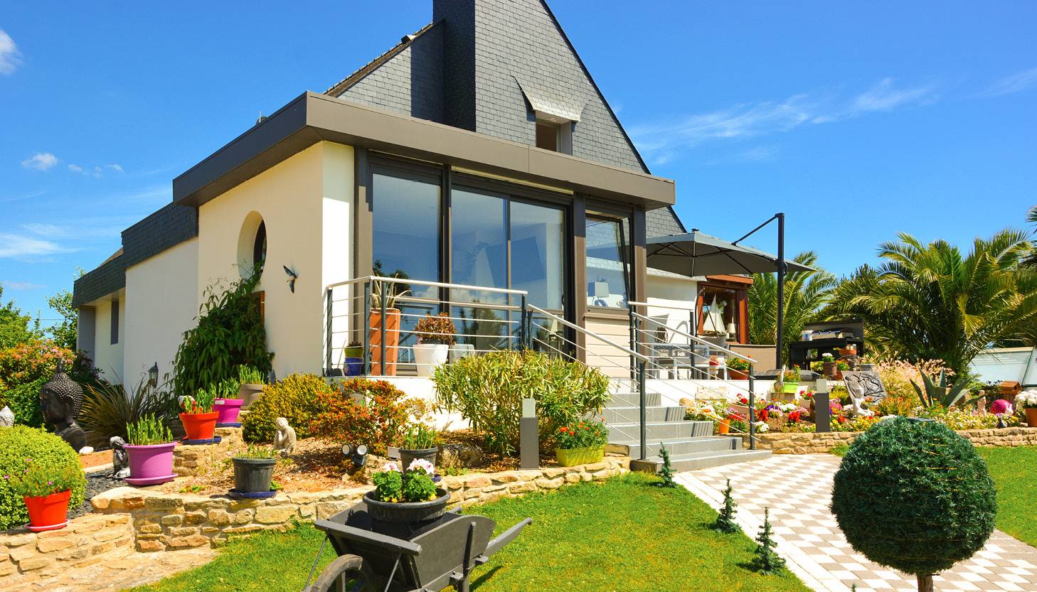 Couverture aluminium d'une extension