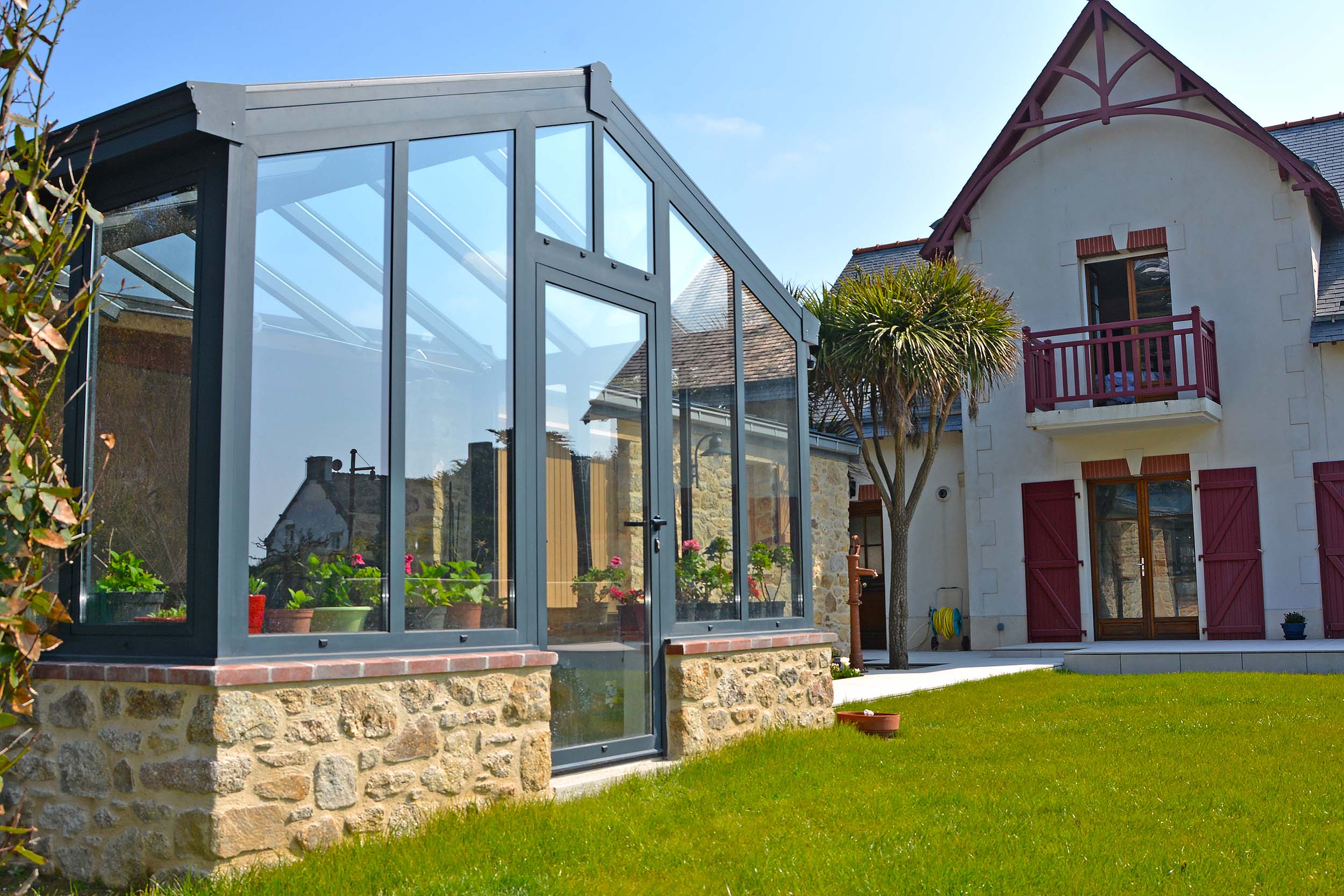 Véranda atelier d'artiste vitré