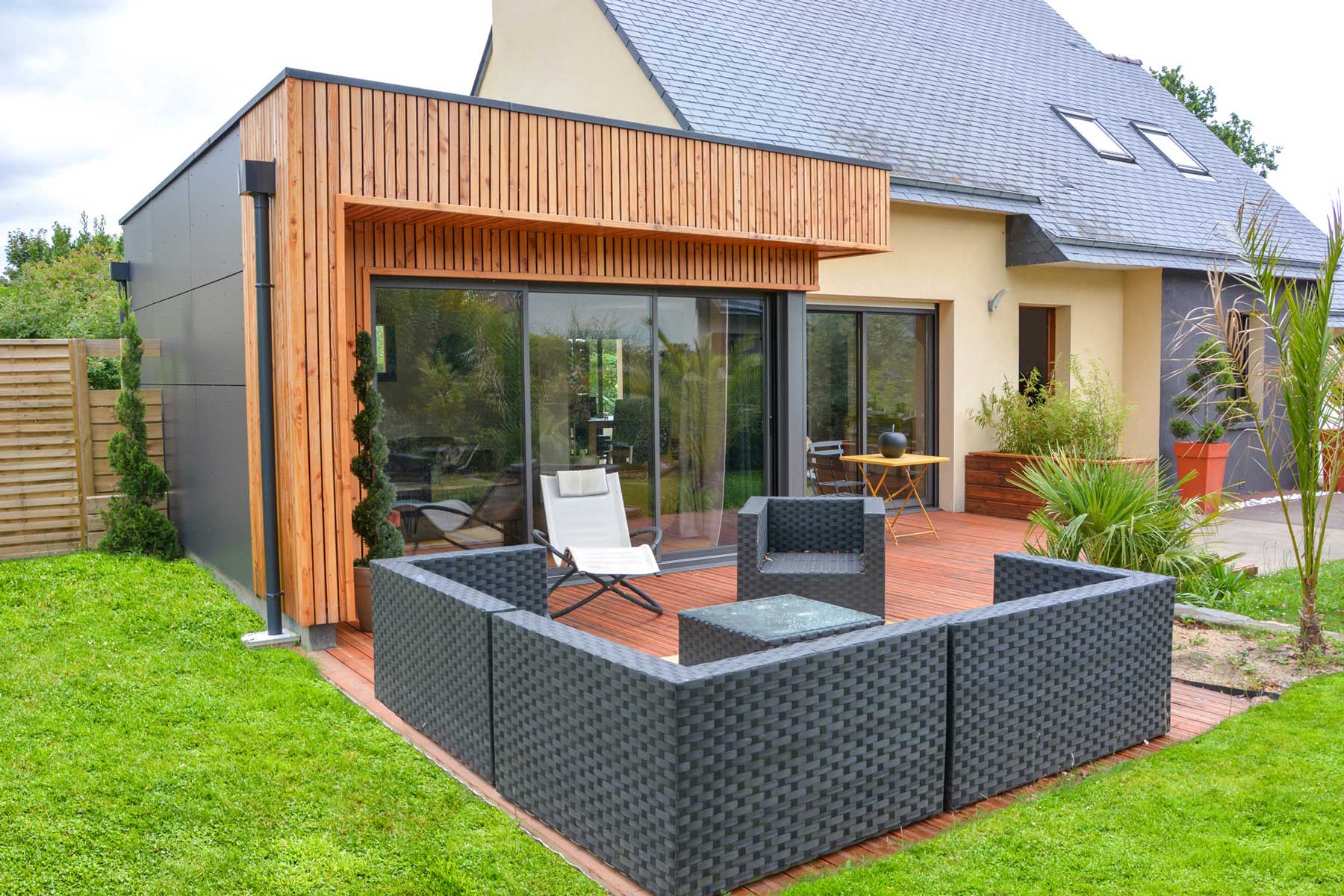 Extension de maison à ossature bois