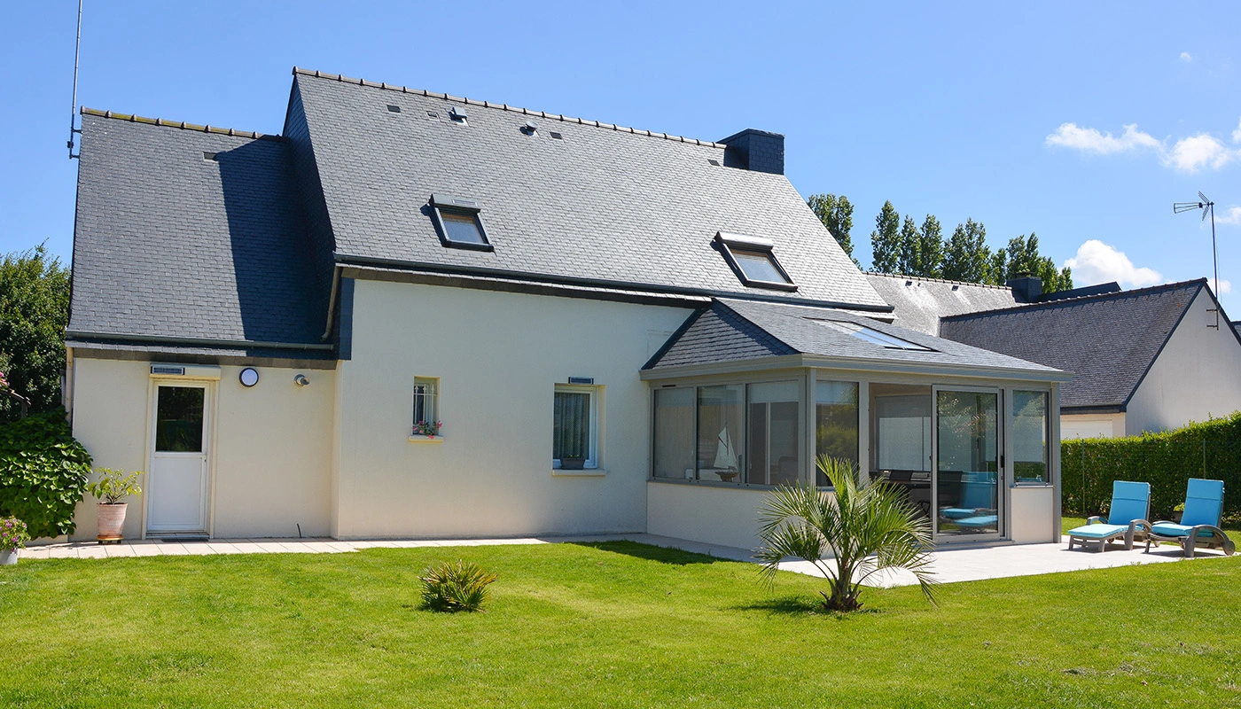 Extension de maison toiture ardoise