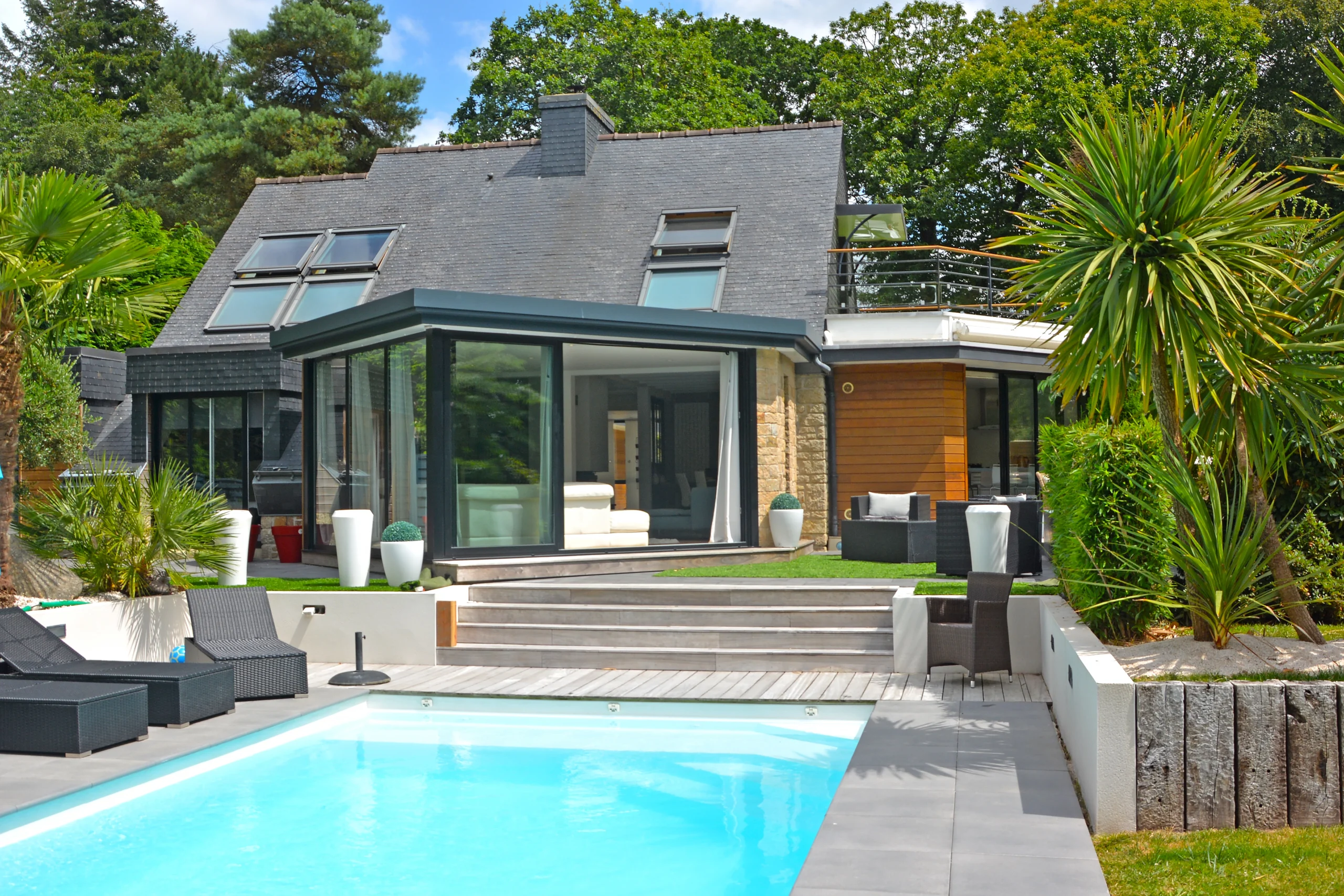 Extension de maison toiture terrasse