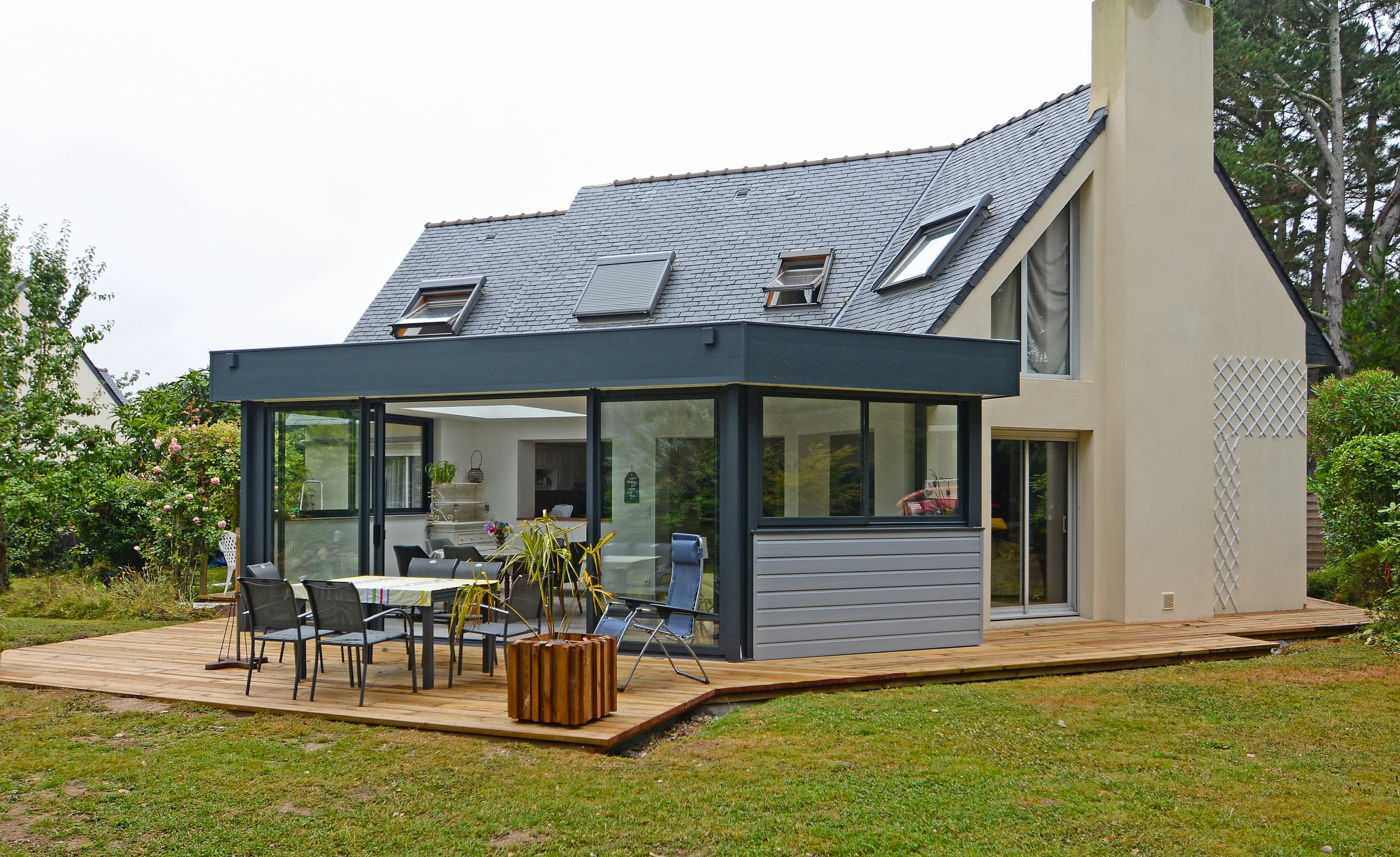 Extension de maison toiture plate